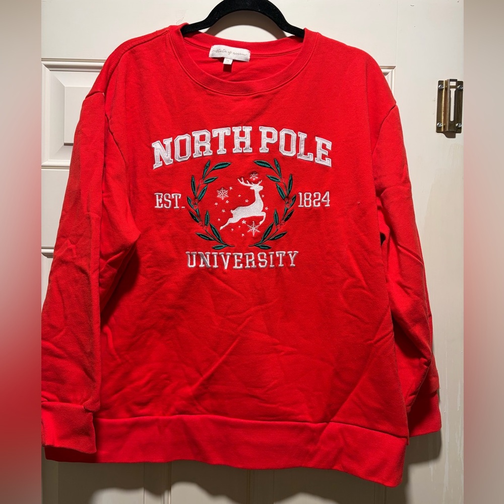 State of Mine North Pole University Red Sweatshirt